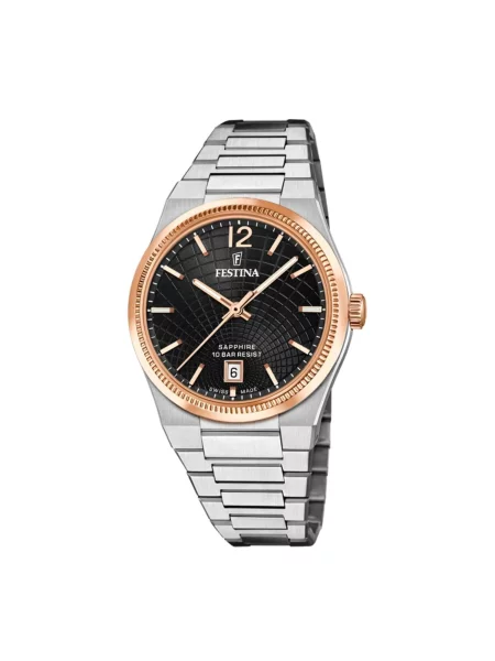 FESTINA Analogové hodinky Watch Rivé Swiss Made' černá