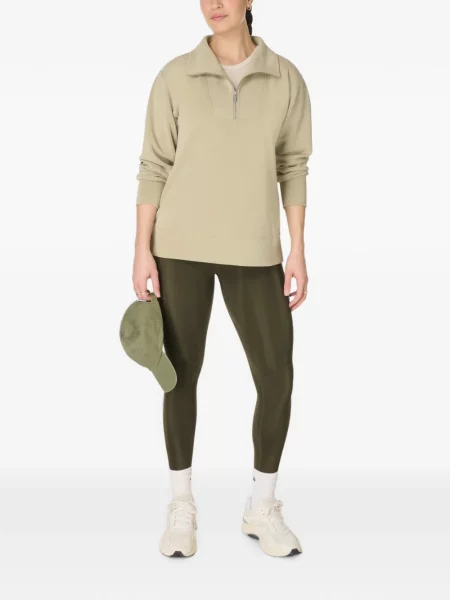 Hanorac cu fermoar Sweaty Betty verde