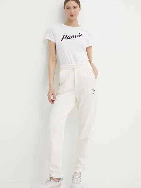 Спортивні штани Puma BETTER SPORTSWEAR з принтом бежевий