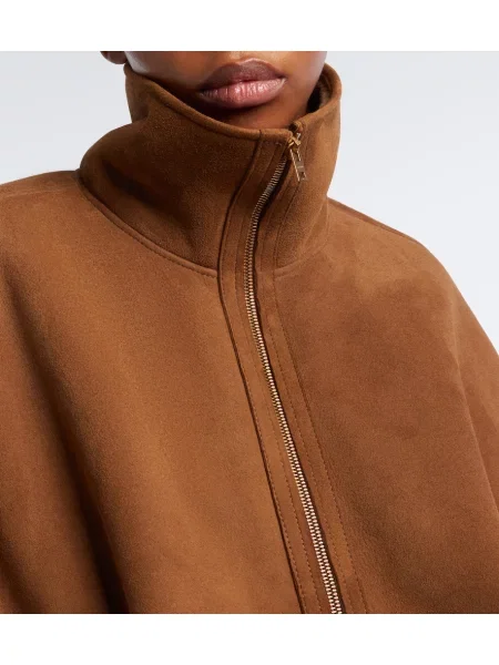 Kurtka bomber Acne Studios zamszowy brązowy