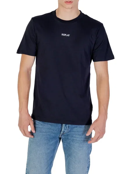 Тениска Replay синьо