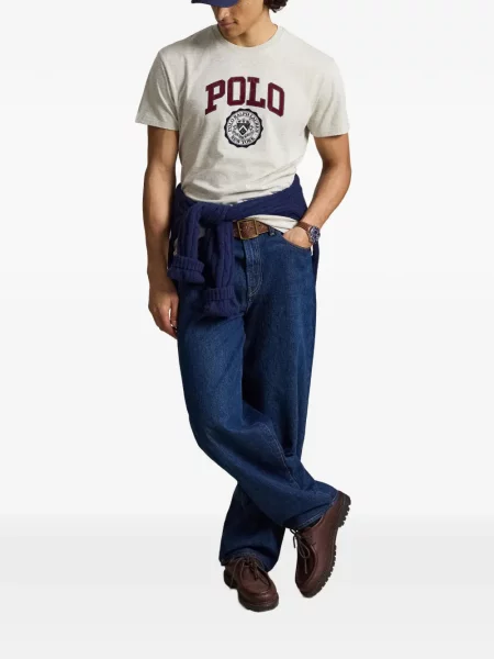 Polo majica Polo Ralph Lauren s vezom keper karirana plava