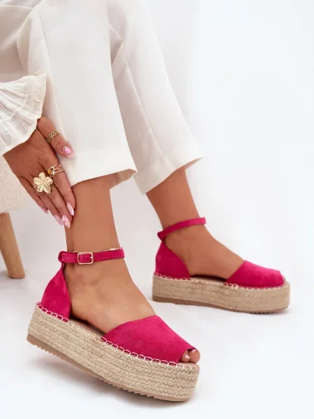 Еспадрили Boto на платформе фуксия