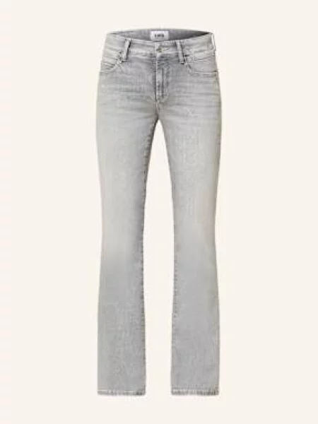 Cambio Jeansy Flare Paris grau białe