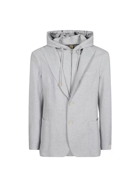 Marynarka Eleventy z dżerseju niebieska