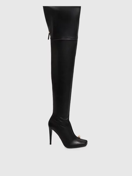Кожаные ботфорты Giuseppe Zanotti черные
