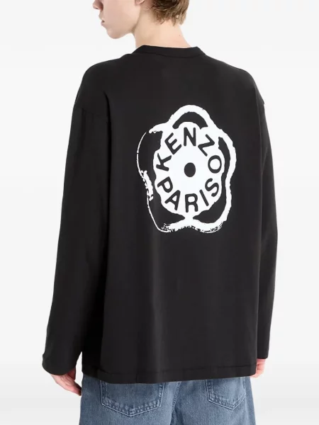 Tricou Kenzo cu model floral lung negru