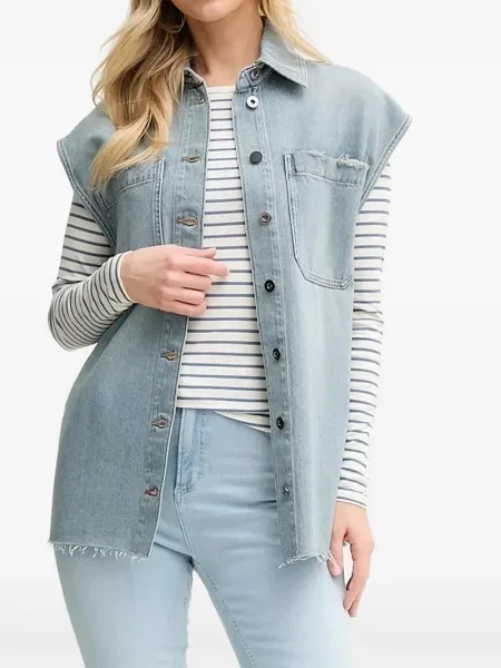 Vestă denim Liviana Conti albastru