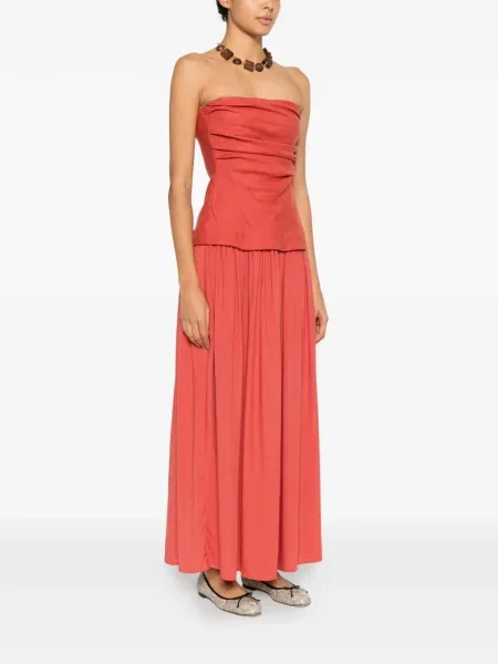 Rochie maxi Faithfull The Brand de costum roșu