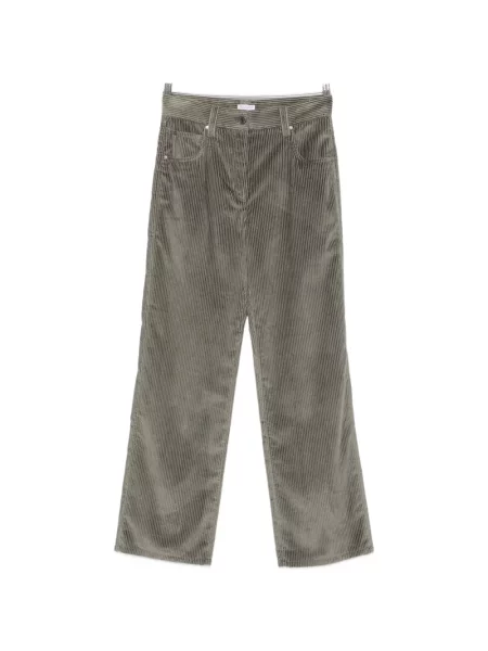 Pantaloni Brunello Cucinelli de catifea cord gri