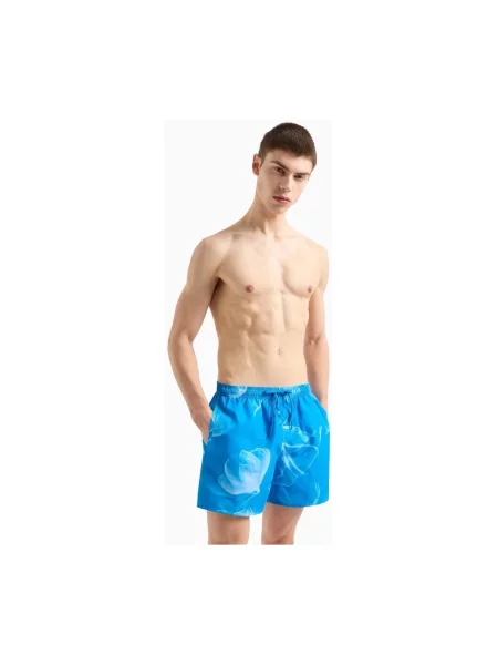 Pantaloni Eax albastru