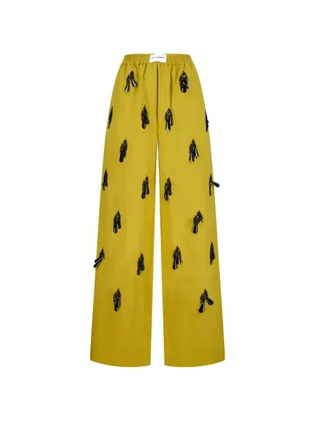 Pantaloni Des Phemmes cu mărgele galben
