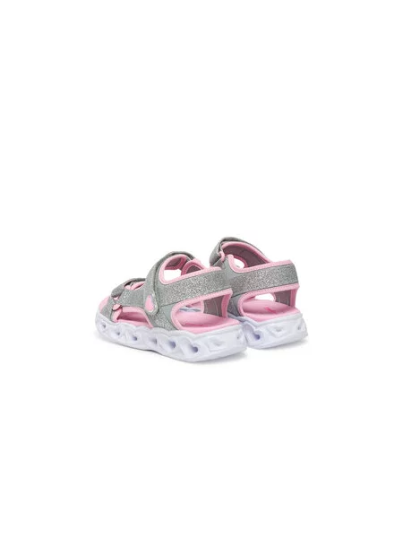 Sandále Skechers S-Lights: Heart Lights Sandal Sugar Sparks Strieborná