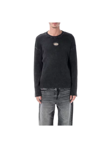 Dzianinowy sweter Diesel czarny