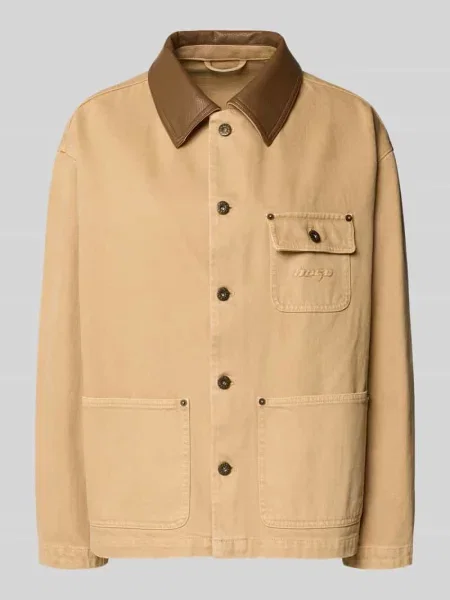 Kurtka jeansowa o kroju regular fit z czystej bawełny Model Hugo Blue beżowa