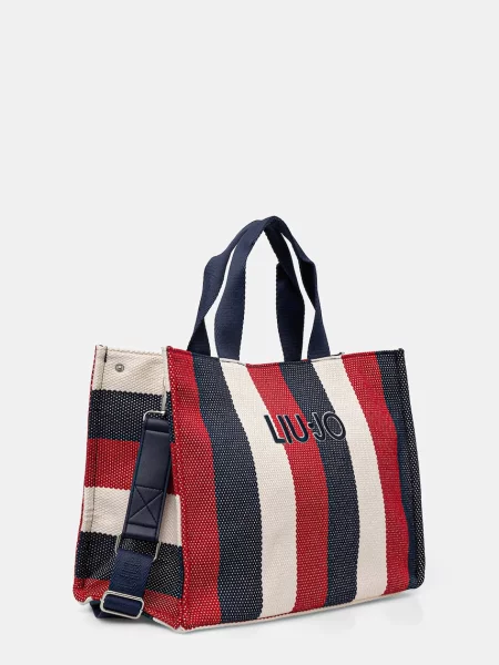 Plátěná shopper kabelka Liu Jo modrá