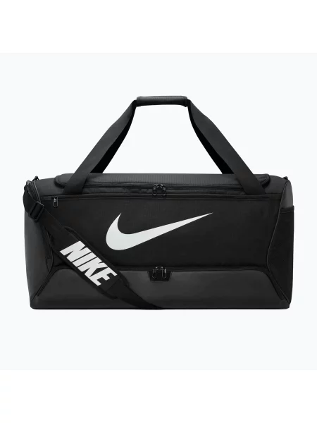 Torba treningowa Nike Brasilia black/black/white biała