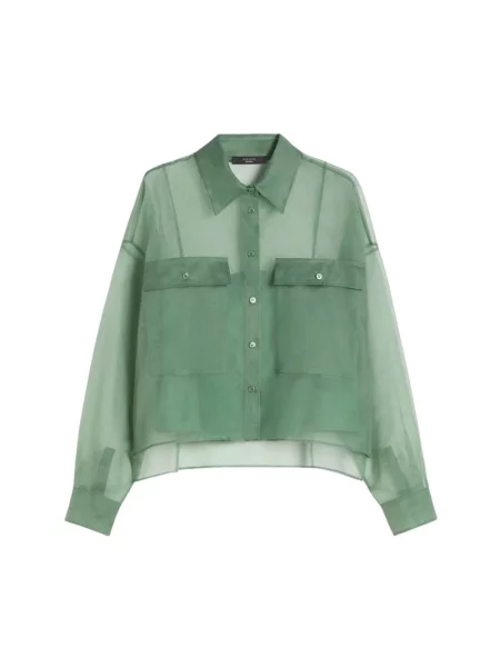 Koszula Weekend Max Mara z organzy zielona