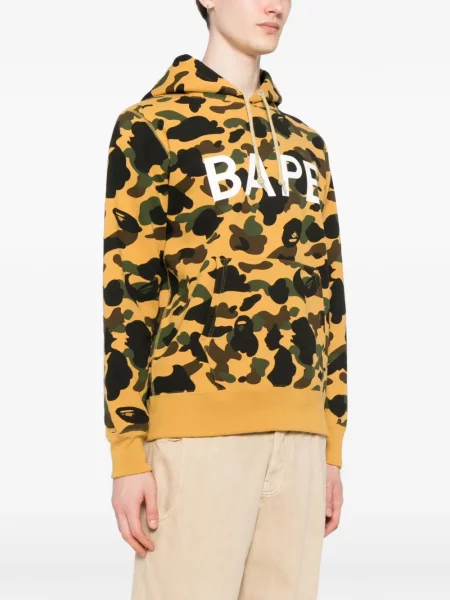 Hanorac cu glugă A Bathing Ape® cu imagine galben