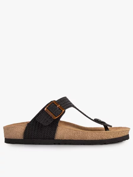 Шлепанцы Grunwald из искусственной кожи черные