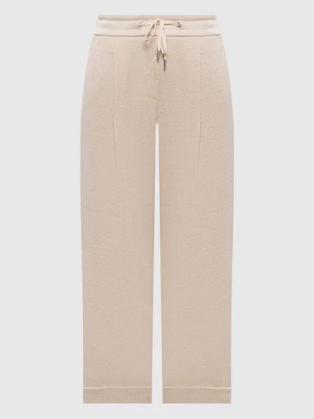 Спортивні штани з люрексом Peserico бежеві