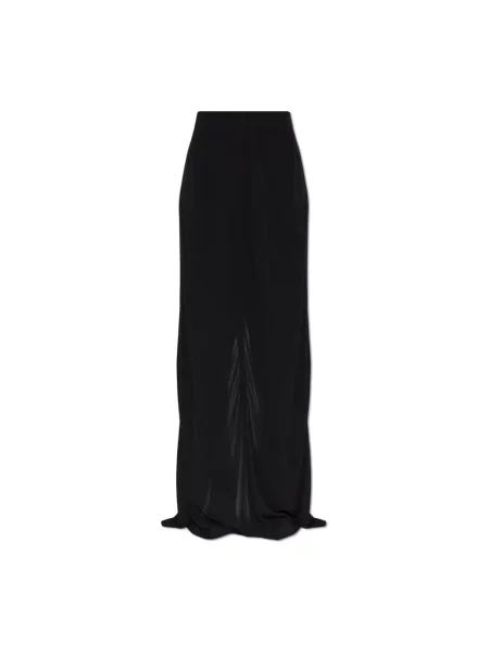 Długa spódnica maxi Maison Margiela wełniana czarna