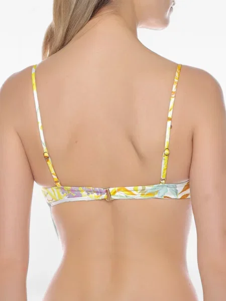 Top Camilla cu model floral cu imagine alb
