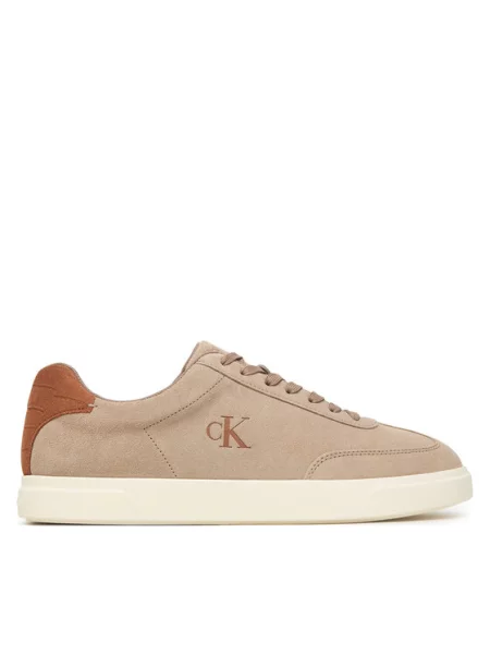 Calvin Klein Sneakers Low Prof Cupsole Laceup Croc Bt bej