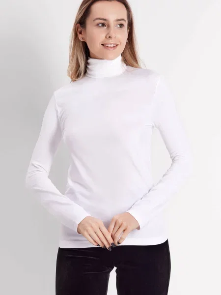 Женский однотонный гольф біла