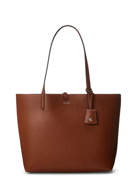 Reverzibilný shopper kabelka Lauren Ralph Lauren hnedá