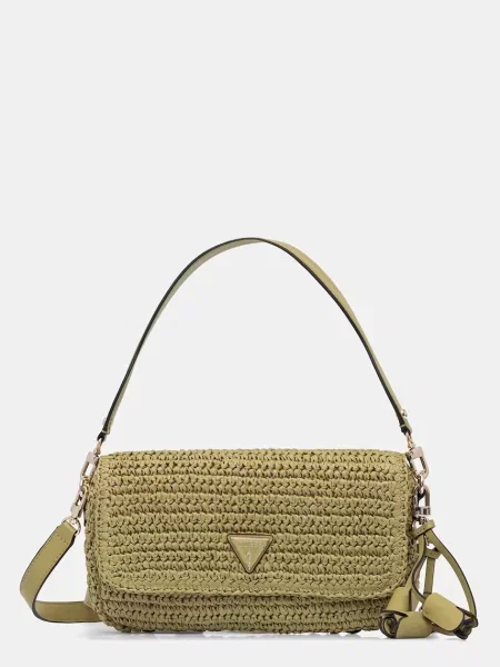 Guess baguette torbica pletena OFELIA zelena