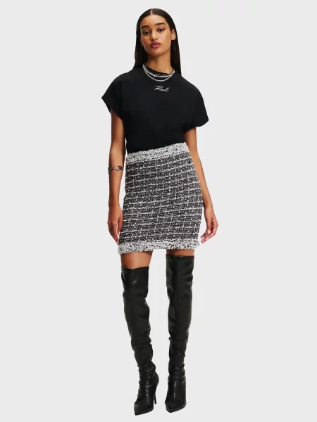 Трикотажна спідниця Karl Lagerfeld чорна