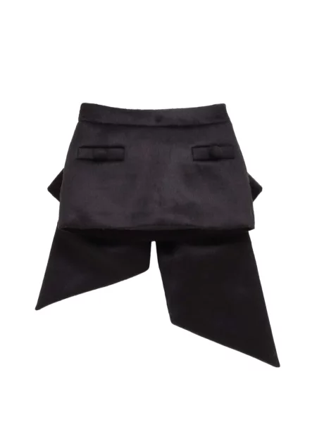 Fusta mini Vaquera cu funde asimetrică negru