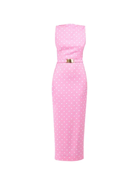 Maxi rochie maxi Rowen Rose cu buline de costum roz