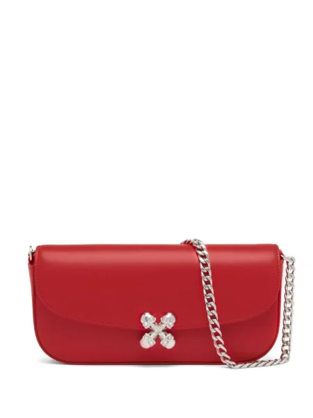 Mała torebka crossbody Alexander Mcqueen w kwiatki czerwona