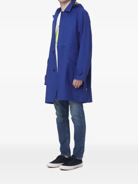 Palton Paul Smith cu glugă albastru