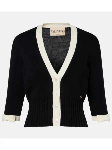 Cardigan Valentino cu funde negru