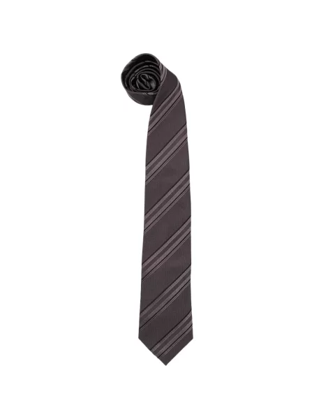 Cravată Brunello Cucinelli de mătase cu dungi gri