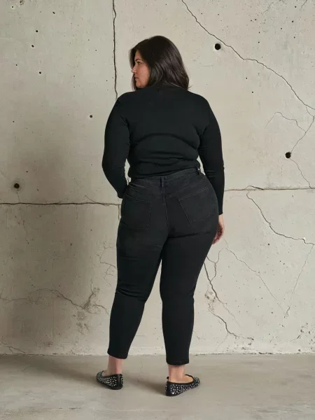 Джинсы-мом Sinsay черный