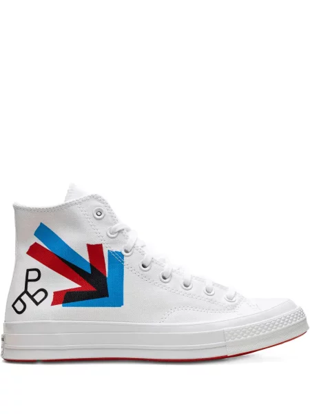 Sneakerși Converse Chuck 70 din piele de căprioară alb