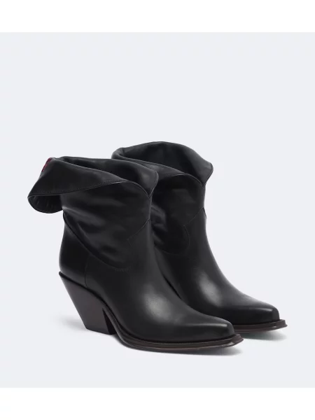 Botine Chloé din piele negru