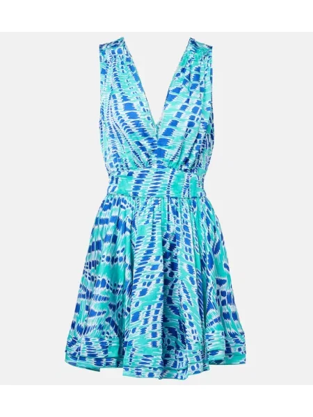 Rochie Poupette St Barth cu imagine albastru