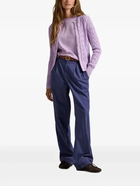 Vunena majica Polo Ralph Lauren s okruglim izrezom iznad koljena narančasta