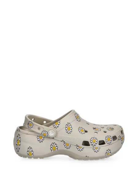Saboți Crocs cu model floral cu platformă clasici