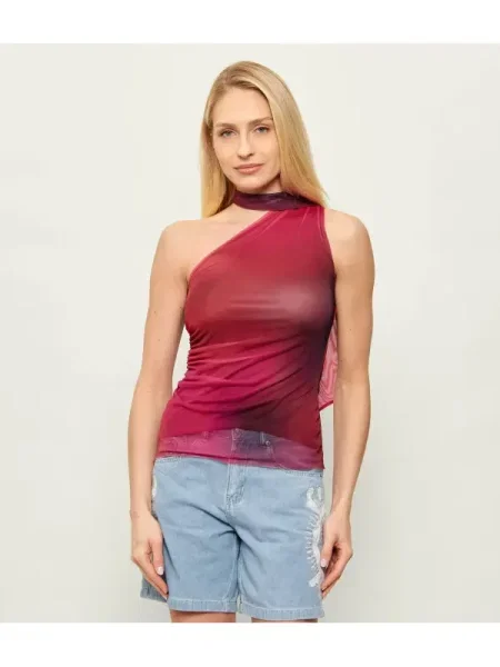 Top Desigual asimetric roz