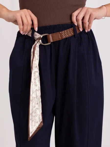 Cu centură pantaloni Italy Moda albastru