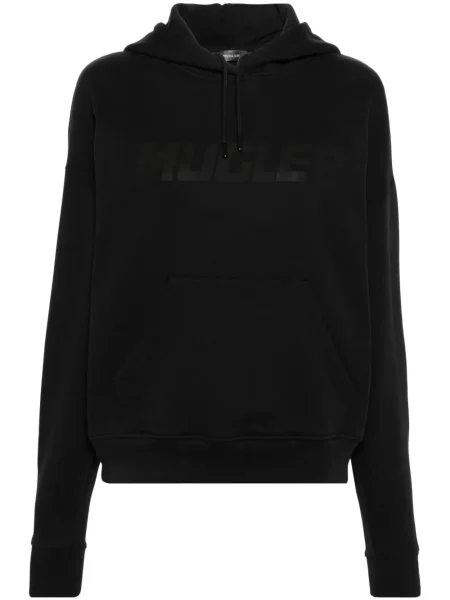 Hanorac cu glugă Mugler cu autograf negru