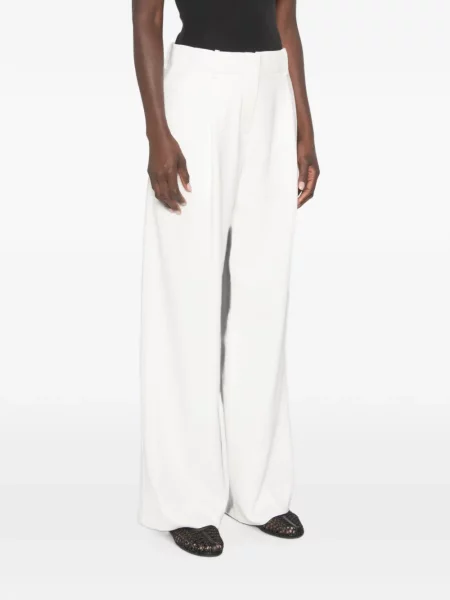 Pantaloni Proenza Schouler din crep alb
