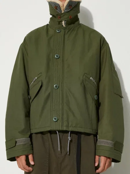 Kenzo geaca Army Blouson barbati de tranzitie oversize verde
