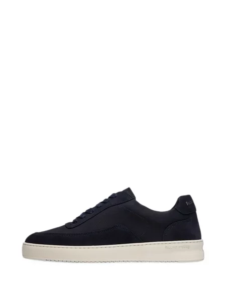 Sneakerși Filling Pieces din piele de căprioară albastru